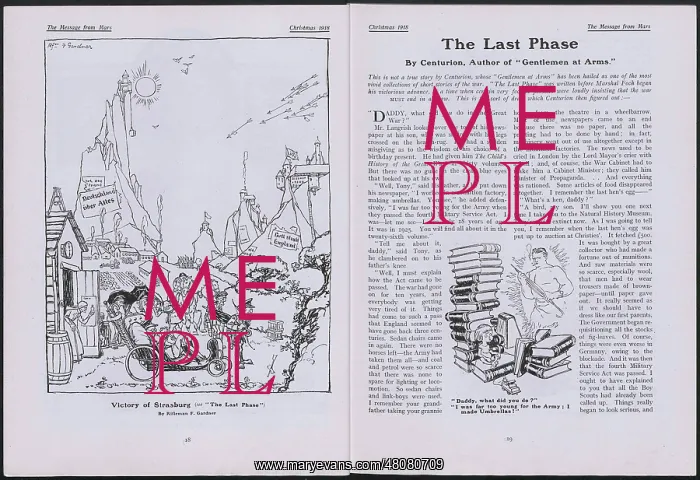 : WW1 - The Message from Mars, two pages : WW1 - The Message from Mars, two pages