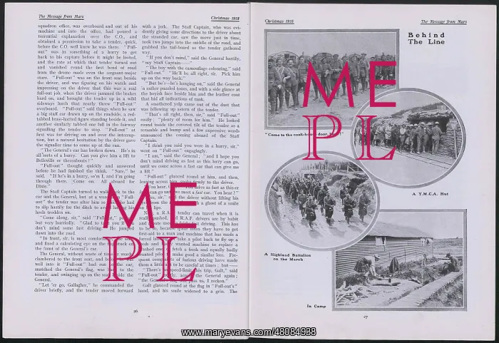 : WW1 - The Message from Mars, two pages : WW1 - The Message from Mars, two pages