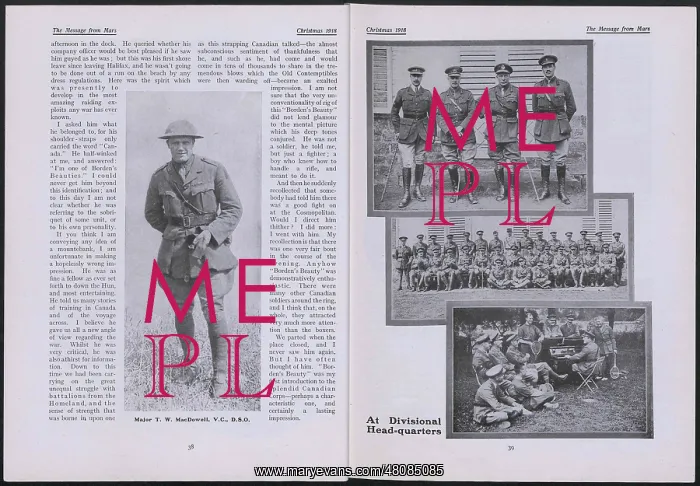 : WW1 - The Message from Mars, two pages : WW1 - The Message from Mars, two pages