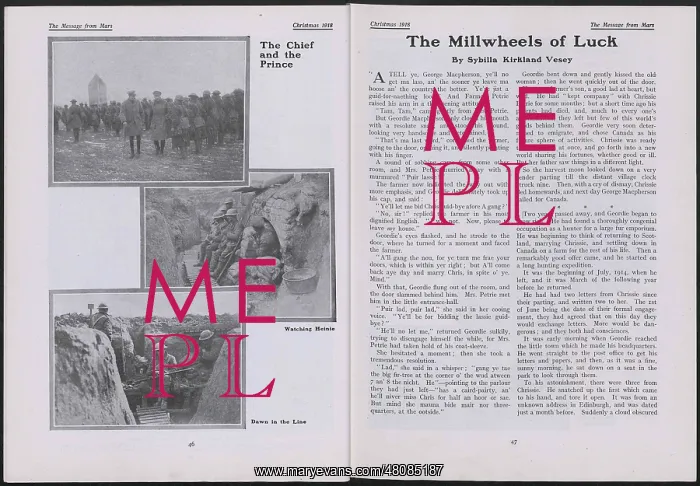 : WW1 - The Message from Mars, two pages : WW1 - The Message from Mars, two pages