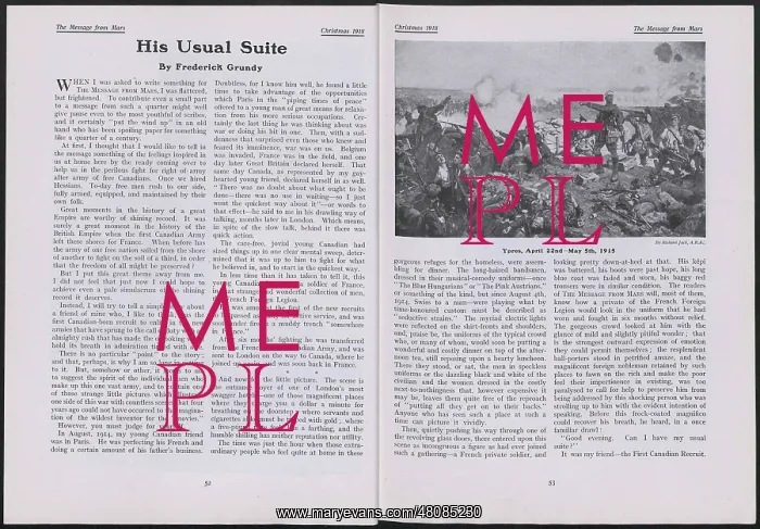 : WW1 - The Message from Mars, two pages : WW1 - The Message from Mars, two pages