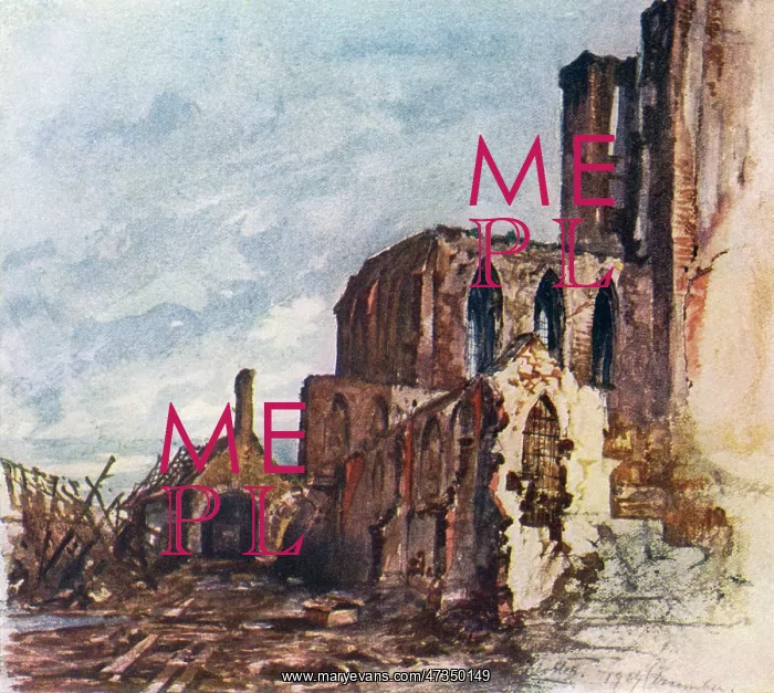 : WW1 MESSINES CHURCH 1914 : WW1 MESSINES CHURCH 1914