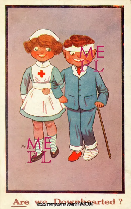 : WW1 Nurse and Wounded Soldier : WW1 Nurse and Wounded Soldier