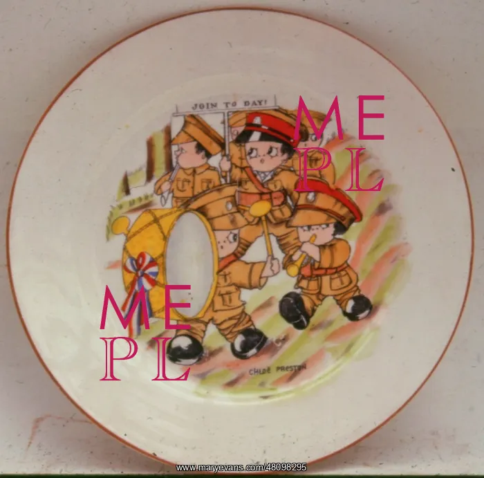 : WW1 - Plate - Join Today! by Chloe Preston : WW1 - Plate - Join Today! by Chloe Preston