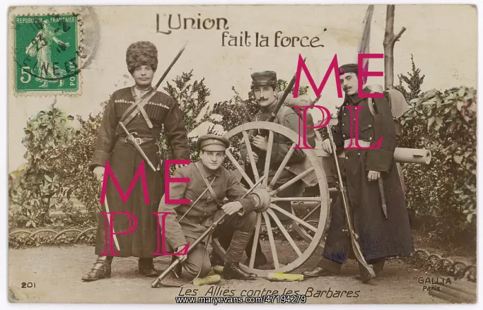  : WW1 POSTCARD ALLIES 1915