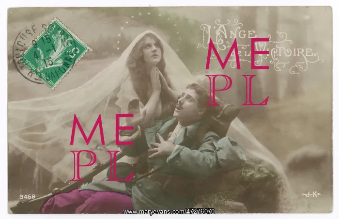  : WW1 POSTCARD ANGEL 1916