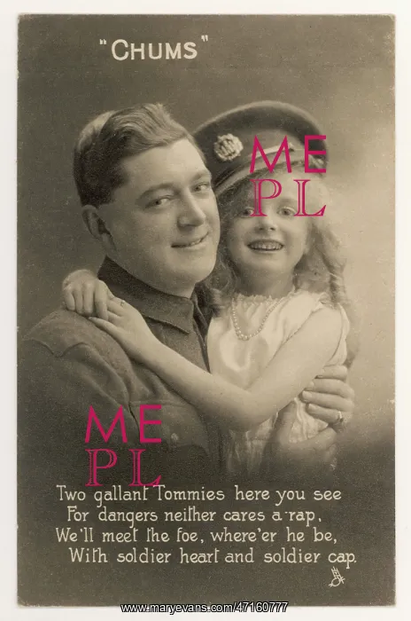 : WW1 POSTCARD / CHUMS : WW1 POSTCARD / CHUMS