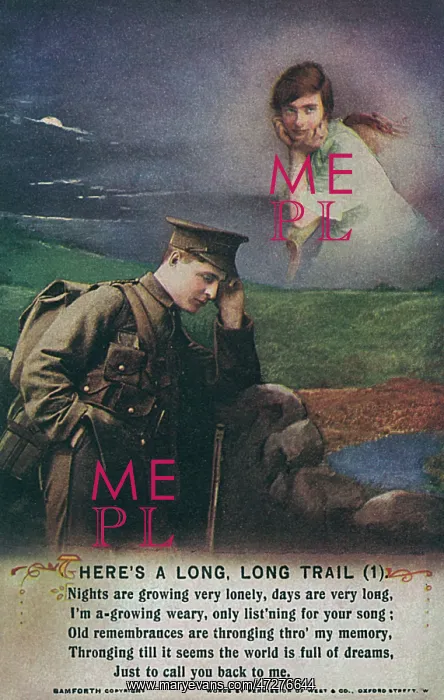 : WW1 POSTCARD LONG TRAIL : WW1 POSTCARD LONG TRAIL