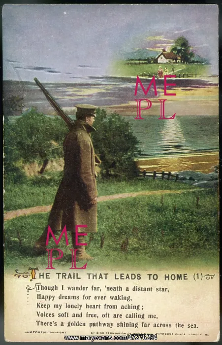 : WW1 POSTCARD TRAIL HOME : WW1 POSTCARD TRAIL HOME