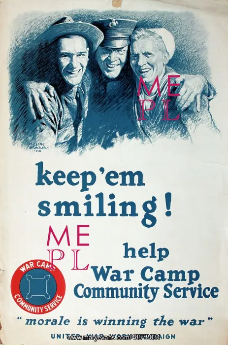 : WW1 poster, Keep em smiling! : WW1 poster, Keep em smiling!
