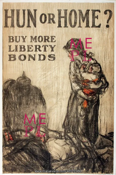 : WW1 poster, Hun or Home? : WW1 poster, Hun or Home?