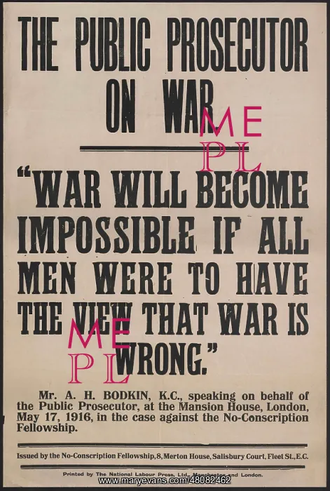 : WW1 Poster - The Public Prosecutor on War : WW1 Poster - The Public Prosecutor on War