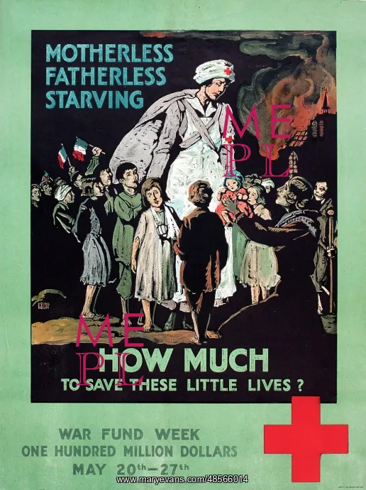 : WW1 poster, Red Cross : WW1 poster, Red Cross