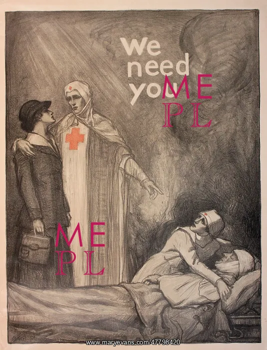 : WW1 poster, Red Cross, We Need You : WW1 poster, Red Cross, We Need You