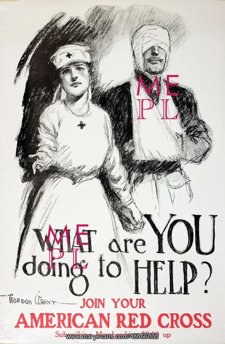  : WW1 poster, Red Cross recruitment
