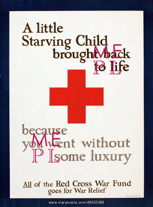 : WW1 poster, Red Cross War Fund : WW1 poster, Red Cross War Fund