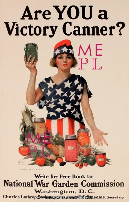 : WW1 poster, Are You a Victory Canner? : WW1 poster, Are You a Victory Canner?