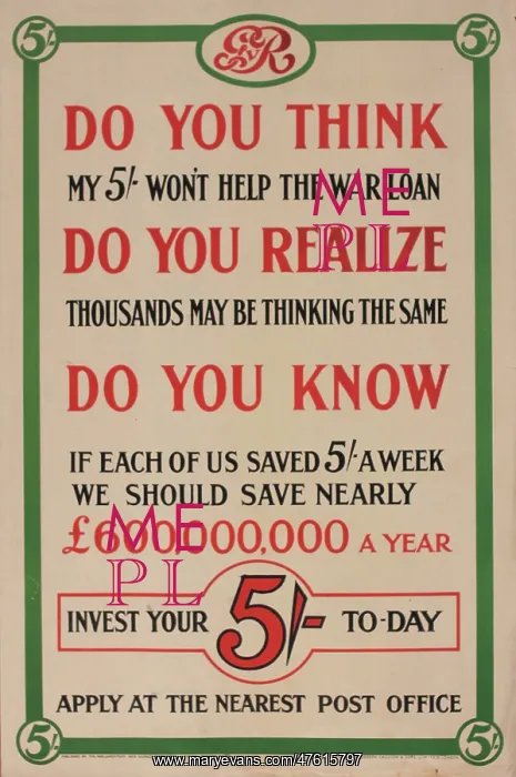: WW1 poster, War Loan : WW1 poster, War Loan