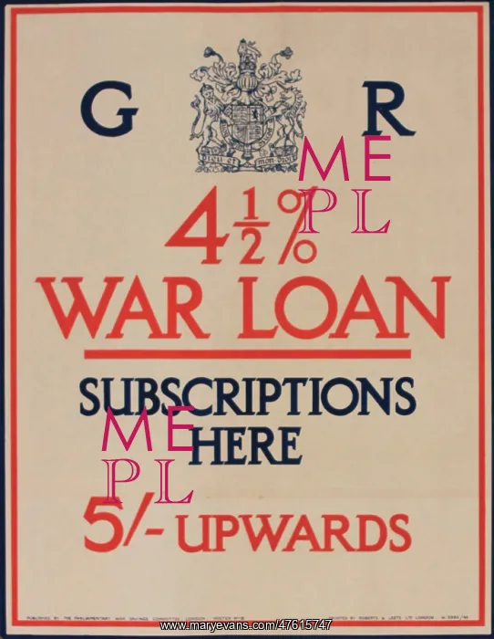  : WW1 poster, War Loan, subscriptions here