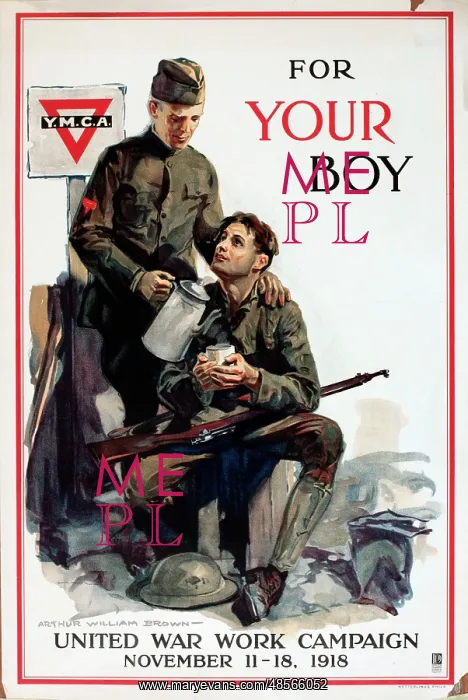: WW1 poster, YMCA : WW1 poster, YMCA