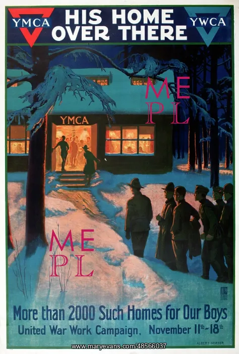 : WW1 poster, YMCA and YWCA : WW1 poster, YMCA and YWCA