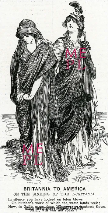 : WW1 - Punch comments on Lusitania sinking : WW1 - Punch comments on Lusitania sinking