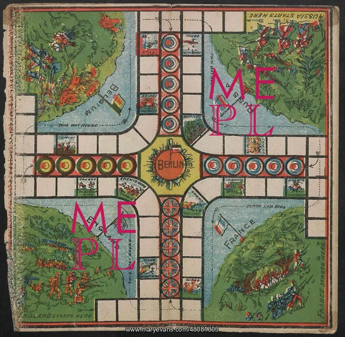 : WW1 - Race to Berlin, board game layout design : WW1 - Race to Berlin, board game layout design