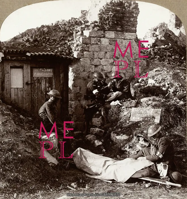 : WW1 - RAMC at Monchy dressing station : WW1 - RAMC at Monchy dressing station