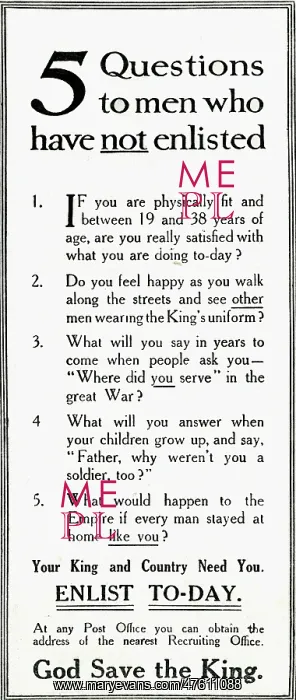 : WW1 - Recruitment Advertisement : WW1 - Recruitment Advertisement