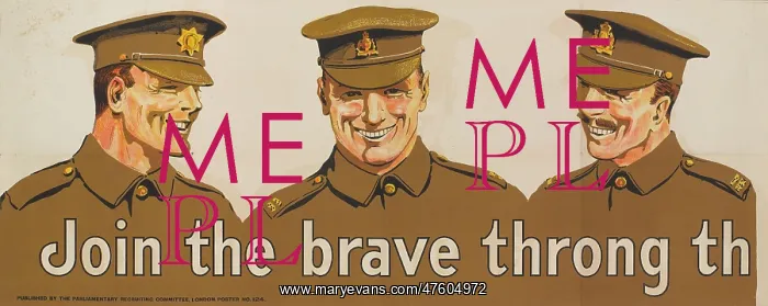: WW1 Recruitment Poster (1 of 2) : WW1 Recruitment Poster (1 of 2)