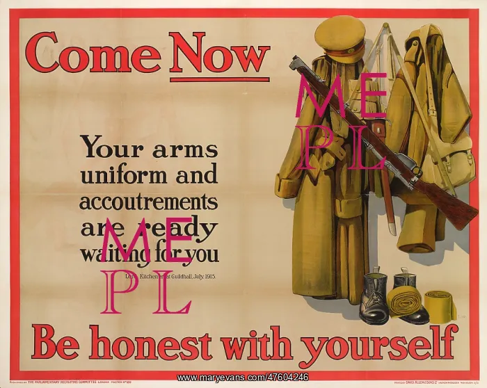 : WW1 Recruitment Poster : WW1 Recruitment Poster