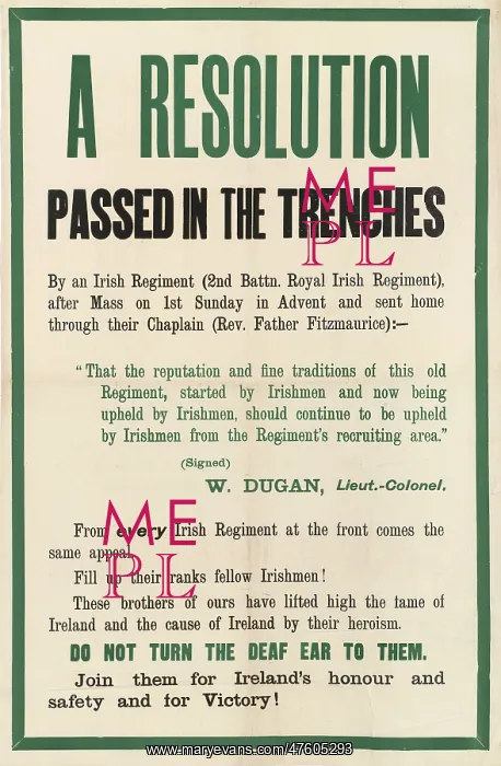 : WW1 Recruitment Poster -- A Resolution : WW1 Recruitment Poster -- A Resolution
