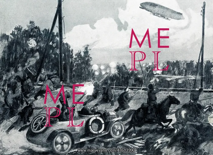 : WW1 - The repulse of a Zeppelin raid in Poland : WW1 - The repulse of a Zeppelin raid in Poland