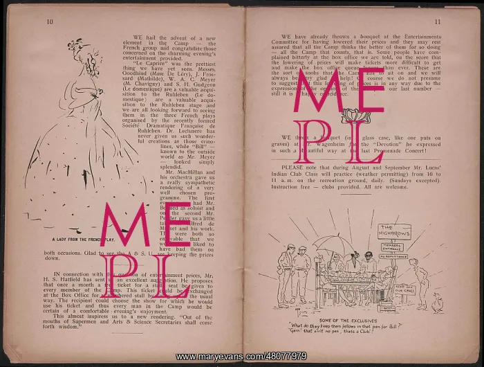 : WW1 - In Ruhleben Camp - magazine pages : WW1 - In Ruhleben Camp - magazine pages