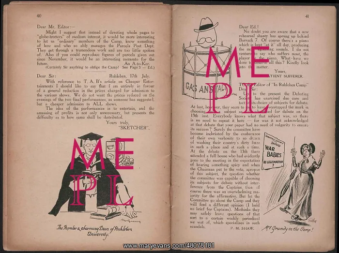 : WW1 - In Ruhleben Camp - magazine pages : WW1 - In Ruhleben Camp - magazine pages