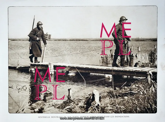 : WW1 - Soldier returning from observation post : WW1 - Soldier returning from observation post