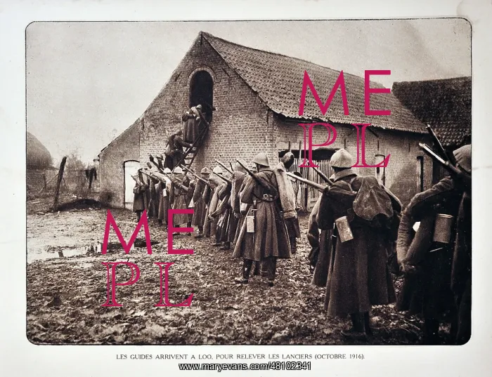 : WW1 - Soldiers arrive at Lo and enter stable to sleep : WW1 - Soldiers arrive at Lo and enter stable to sleep