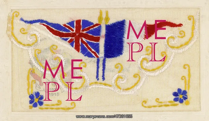  : WW1 / SOUVENIR H-MADE CARD