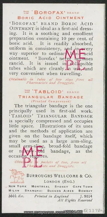 : WW1 - Tabloid First-Aid, information leaflet : WW1 - Tabloid First-Aid, information leaflet