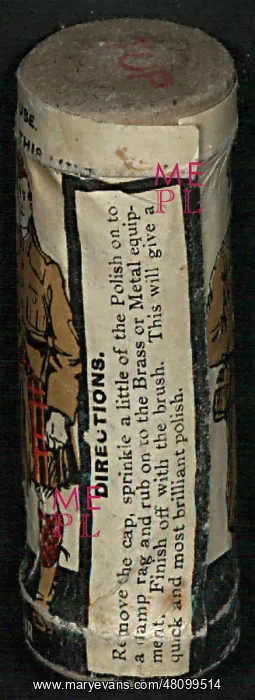 : WW1 - tin of Blighty button polish : WW1 - tin of Blighty button polish