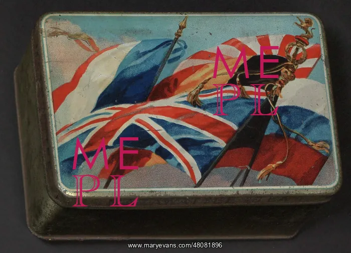 : WW1 - tin lid design - Allied flags : WW1 - tin lid design - Allied flags