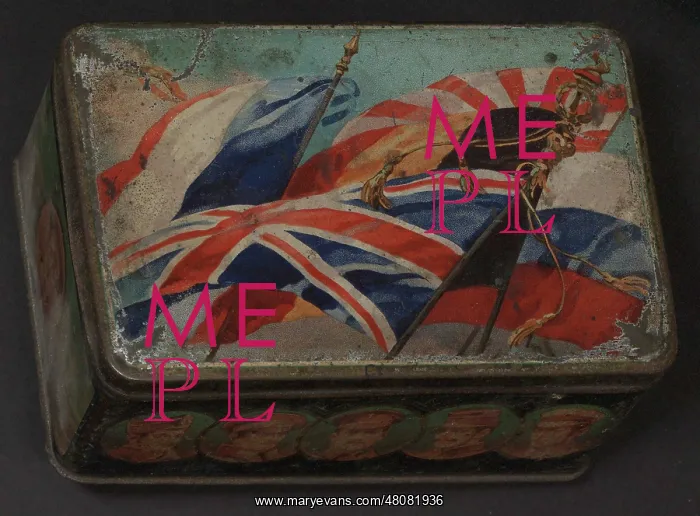: WW1 - tin lid design - Allied flags : WW1 - tin lid design - Allied flags