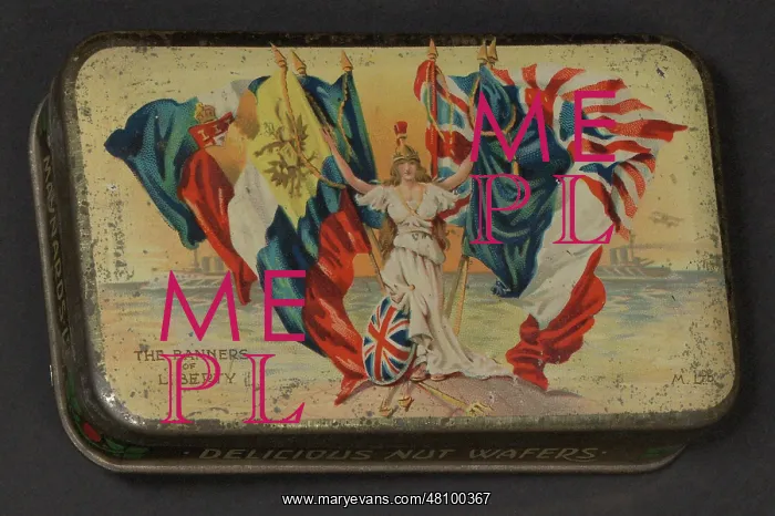 : WW1 - tin lid design - The Banners of Liberty : WW1 - tin lid design - The Banners of Liberty