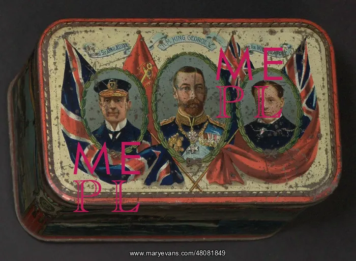: WW1 - tin lid design - George V, Jellicoe and Churchill : WW1 - tin lid design - George V, Jellicoe and Churchill