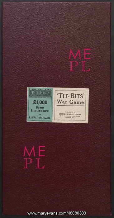 : WW1 - Tit-Bits War Game, board with label : WW1 - Tit-Bits War Game, board with label