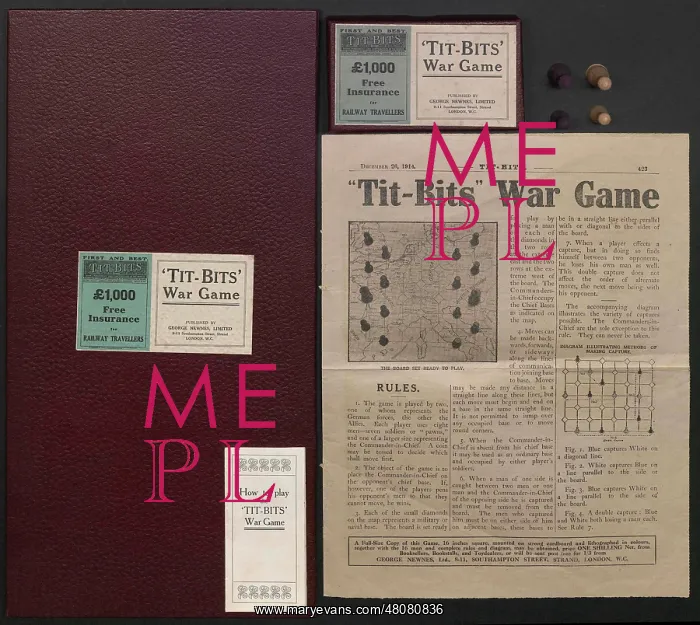 : WW1 - Tit-Bits War Game, items in box : WW1 - Tit-Bits War Game, items in box