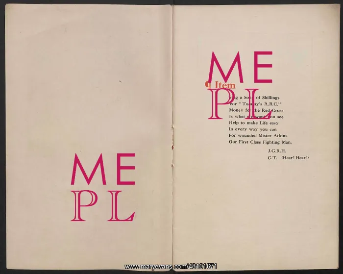 : WW1 - Tommy's ABC - epigraph : WW1 - Tommy's ABC - epigraph