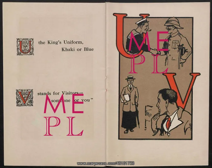 : WW1 - Tommy's ABC - U and V : WW1 - Tommy's ABC - U and V