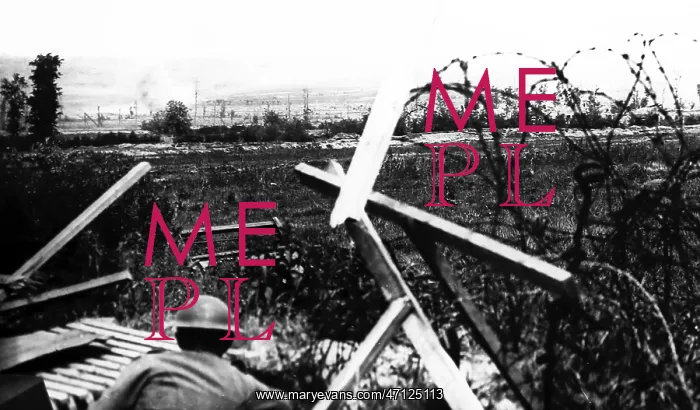 : WW1 - View across the Douve Valley shelling Messines : WW1 - View across the Douve Valley shelling Messines