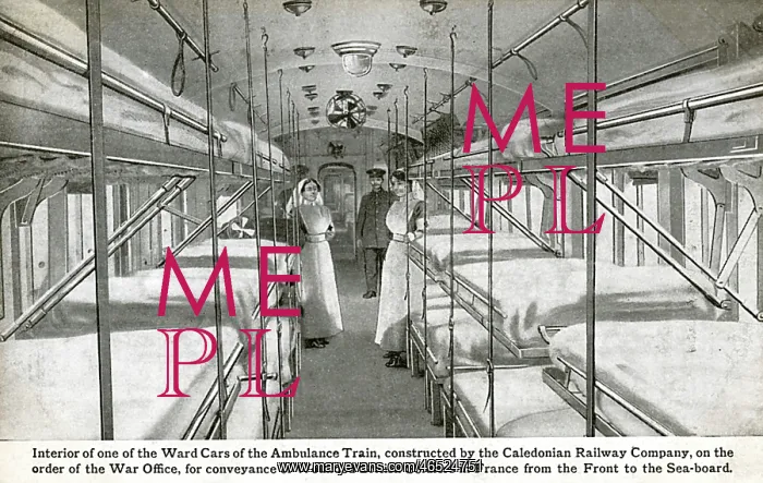 : WW1 - A ward car of an Ambulance Train : WW1 - A ward car of an Ambulance Train